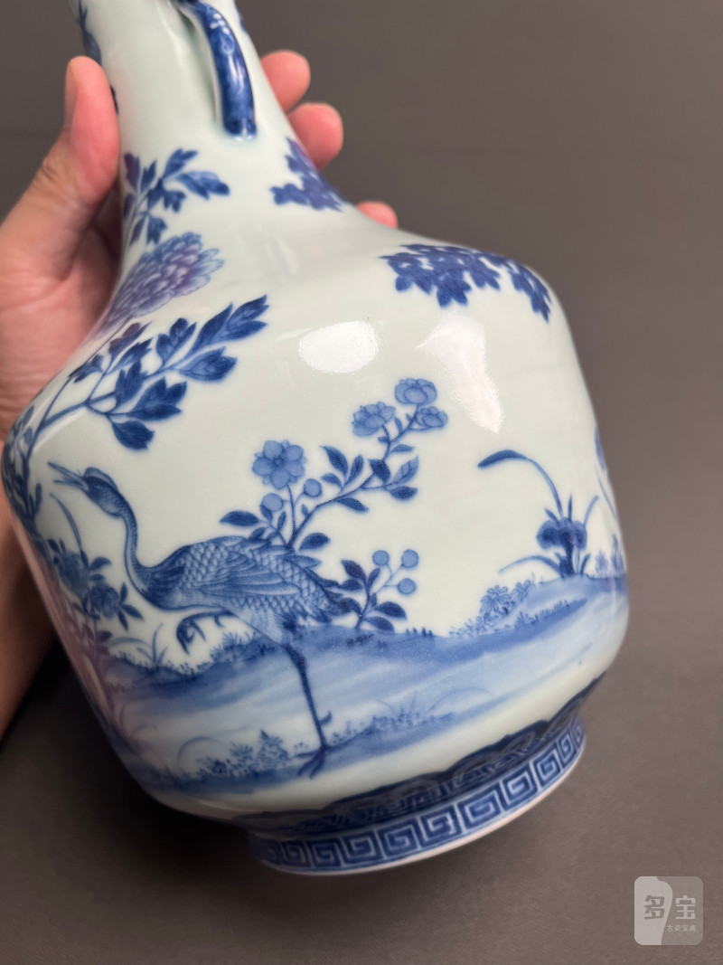 清道光  御制青花六合同春如意耳尊 - 图14